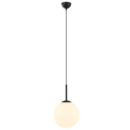 ITALUX - Luster na sajli DEORE 1xE27/40W/230V, prečnik 25 cm, crne boje