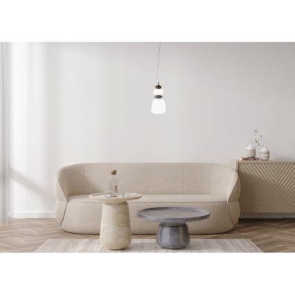 ITALUX - LED luster na sajli EVANS LED/12W/230V 3000K zlatna/bela