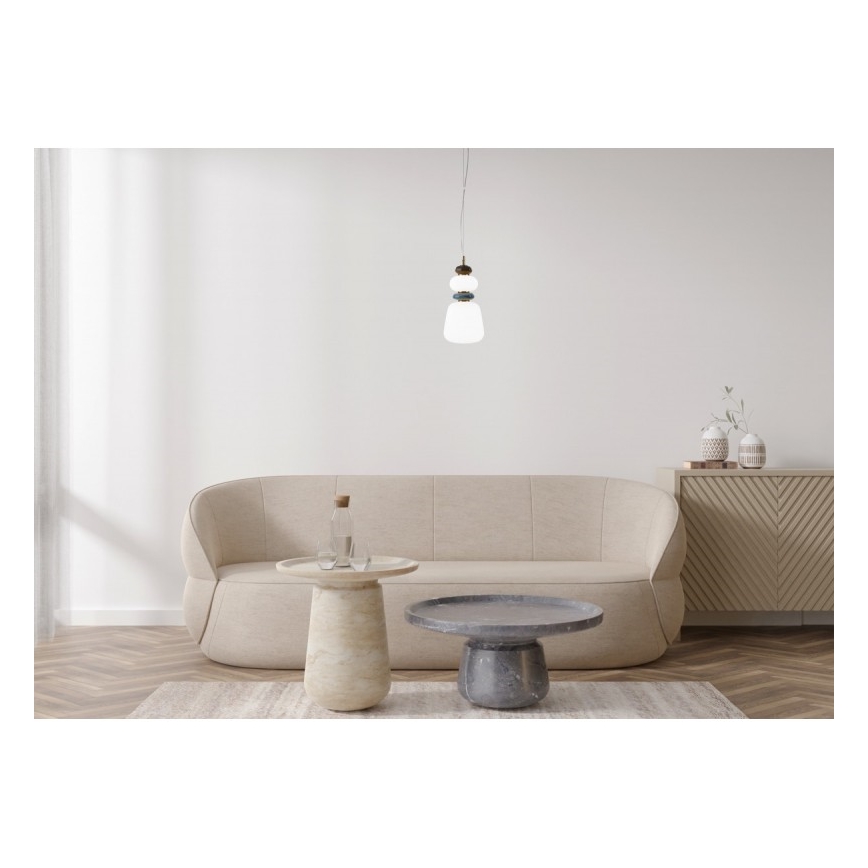 ITALUX - LED luster na sajli EVANS LED/12W/230V 3000K zlatna/bela