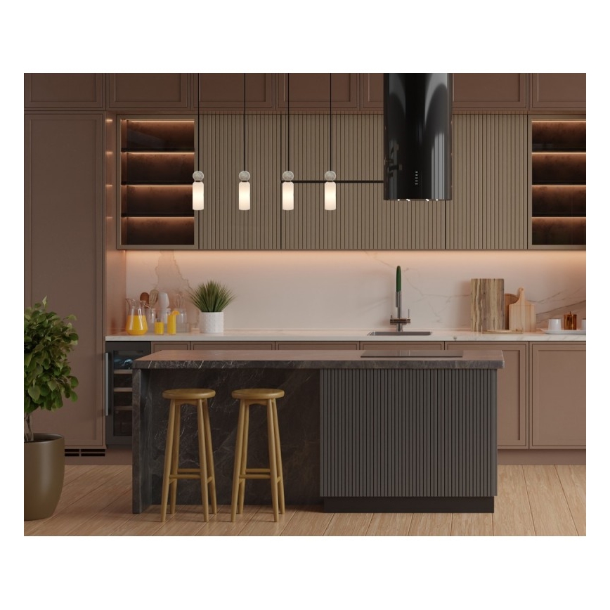 ITALUX - Luster na sajli SANTOS 4xG9/40W/230V crna