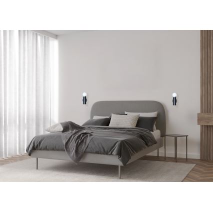 ITALUX - Zidna lampa MACERA 1xE27/40W/230V crna