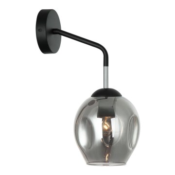 ITALUX - Zidna svetiljka BORGO 1xE27/40W/230V crna