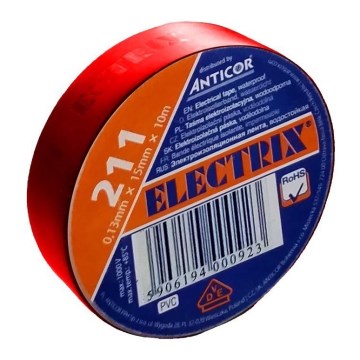 Izolaciona traka ELECTRIX 15mm x 10m crvena