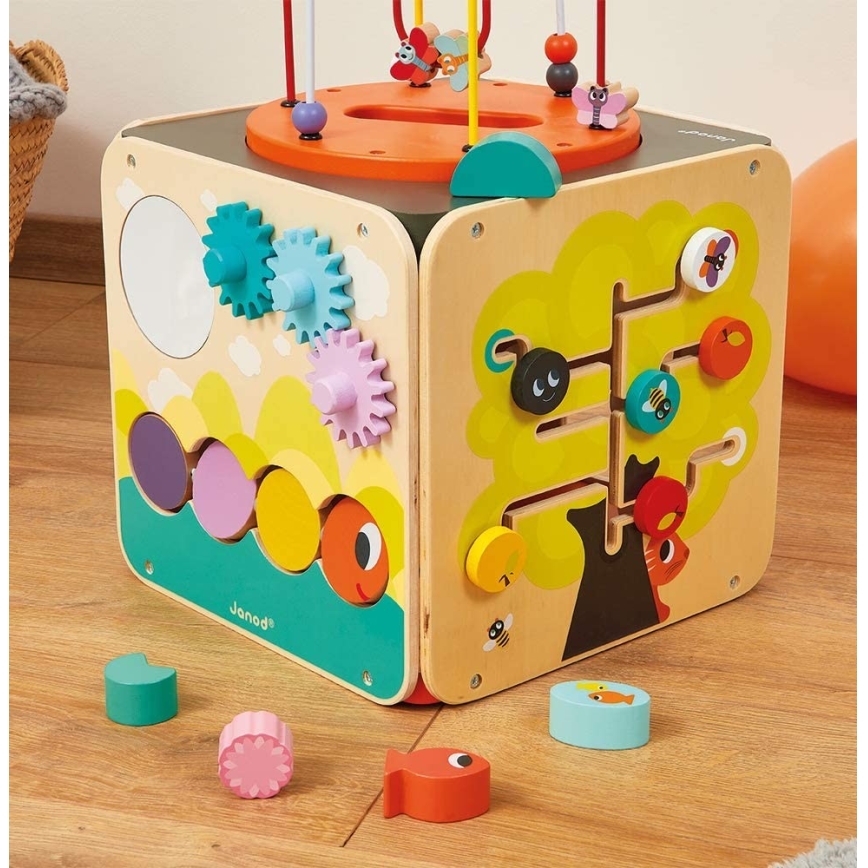 Janod - Interaktivna kocka sa lavirintom MULTI ACTIVITY