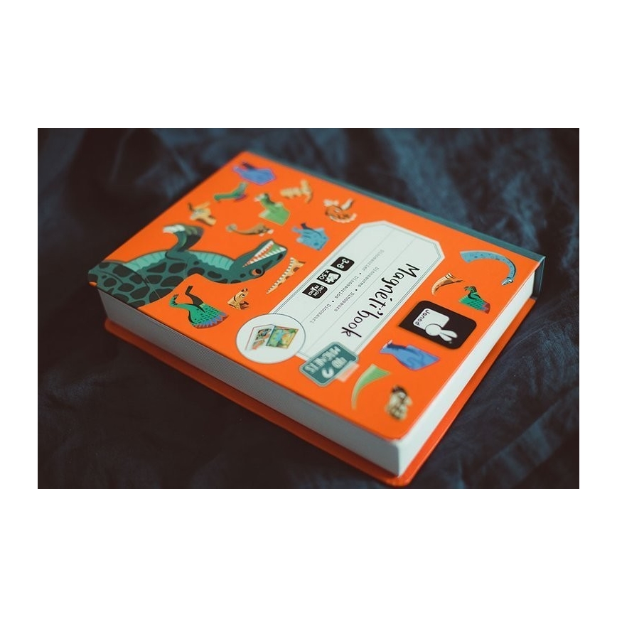 Janod - Magnetički interaktivni set MAGNETIBOOK dinosauri