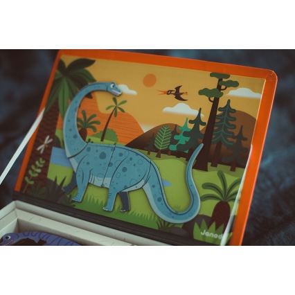 Janod - Magnetički interaktivni set MAGNETIBOOK dinosauri