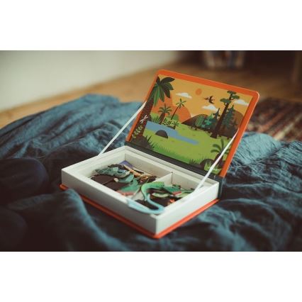 Janod - Magnetički interaktivni set MAGNETIBOOK dinosauri