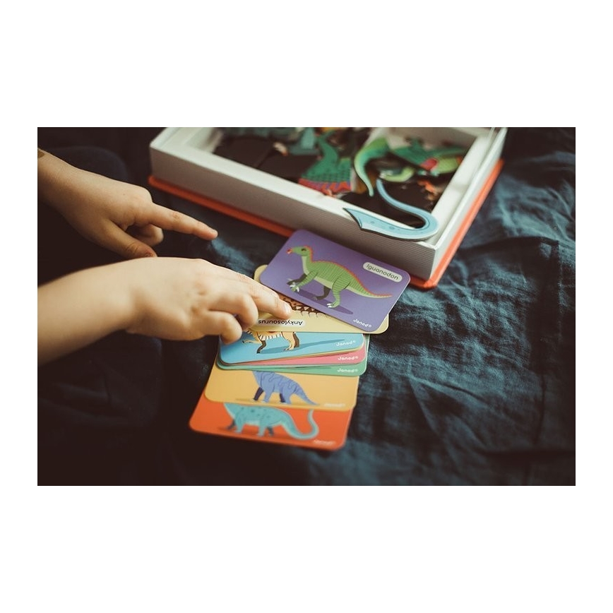 Janod - Magnetički interaktivni set MAGNETIBOOK dinosauri