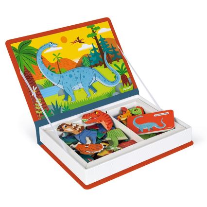 Janod - Magnetički interaktivni set MAGNETIBOOK dinosauri