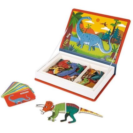 Janod - Magnetički interaktivni set MAGNETIBOOK dinosauri