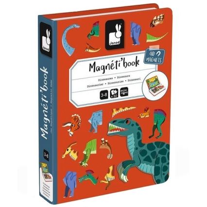 Janod - Magnetički interaktivni set MAGNETIBOOK dinosauri
