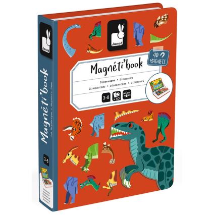 Janod - Magnetički interaktivni set MAGNETIBOOK dinosauri