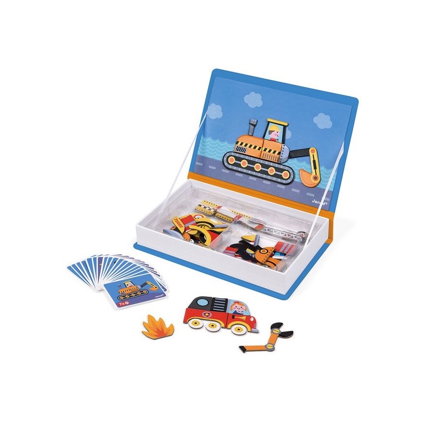 Janod - Magnetički interaktivni set MAGNETIBOOK: prevozna sredstva