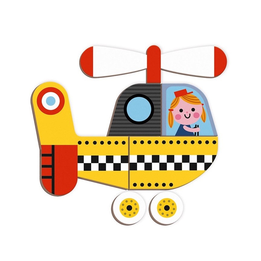 Janod - Magnetički interaktivni set MAGNETIBOOK: prevozna sredstva