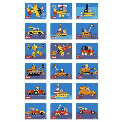 Janod - Magnetički interaktivni set MAGNETIBOOK: prevozna sredstva