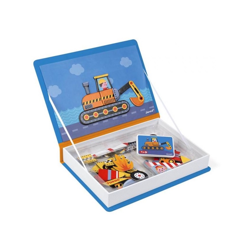 Janod - Magnetički interaktivni set MAGNETIBOOK: prevozna sredstva