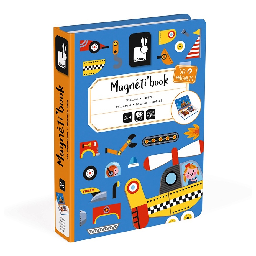 Janod - Magnetički interaktivni set MAGNETIBOOK: prevozna sredstva