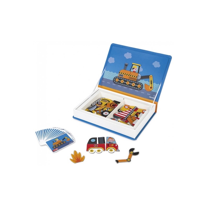 Janod - Magnetički interaktivni set MAGNETIBOOK: prevozna sredstva