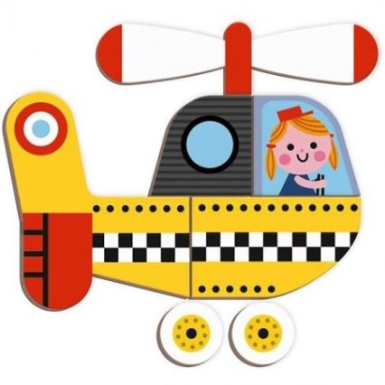 Janod - Magnetički interaktivni set MAGNETIBOOK: prevozna sredstva