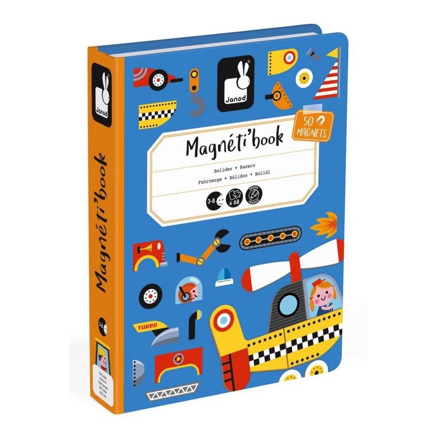 Janod - Magnetički interaktivni set MAGNETIBOOK: prevozna sredstva