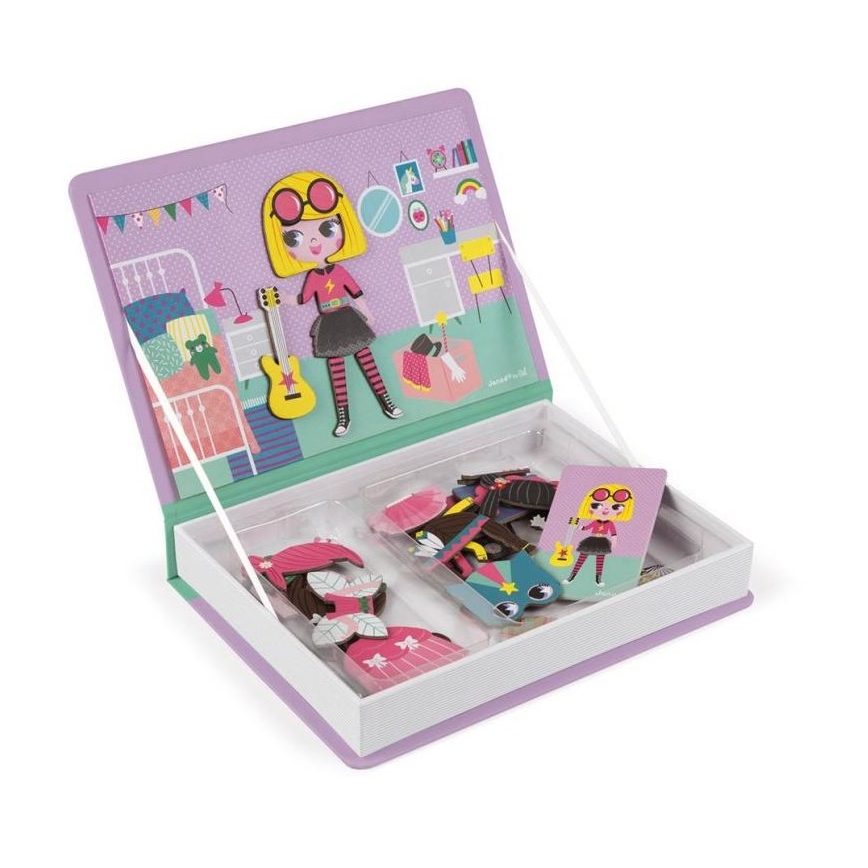 Janod - Magnetički interaktivni set MAGNETIBOOK za devojčicu