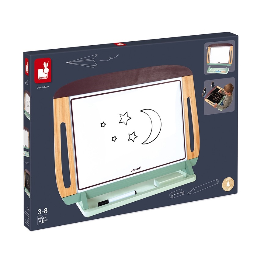 Janod - Magnetna tabla za sto zelena/braon