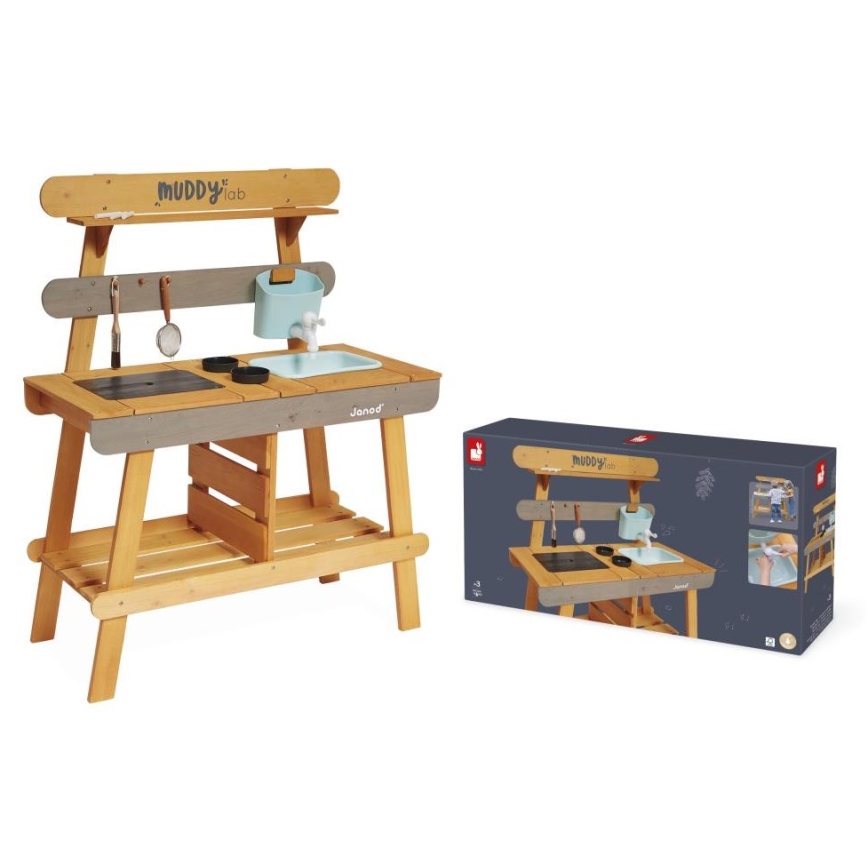 Janod - Spoljašnja drvena kuhinja MUDDY LAB