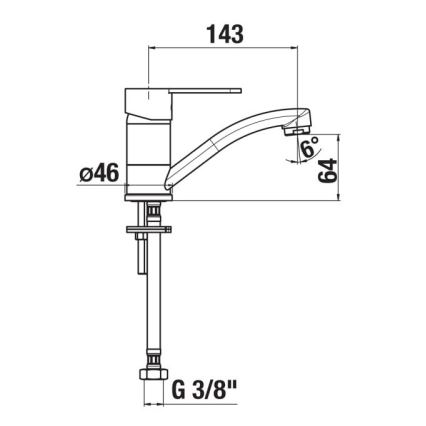 JIKA H3511Z10042201 - Slavina za sudoperu LYRA 14,3 cm sjajni hrom