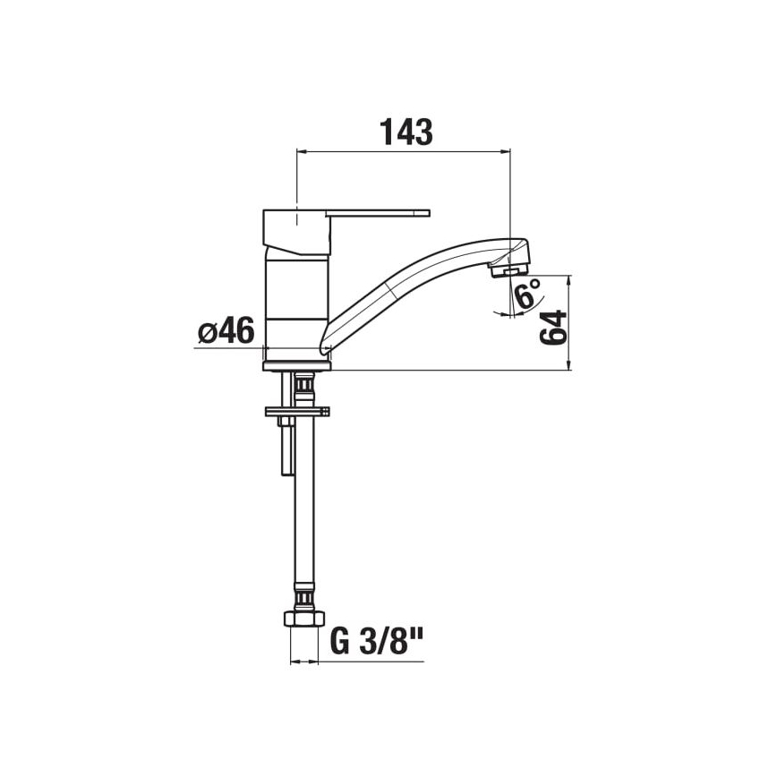 JIKA H3511Z10042201 - Slavina za sudoperu LYRA 14,3 cm sjajni hrom