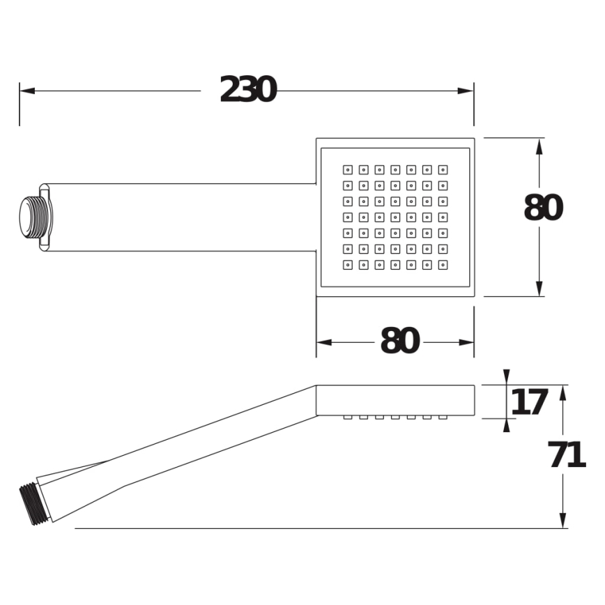 JIKA H3614200040411 - Ručna tuš ručica CUBITO sjajni hrom
