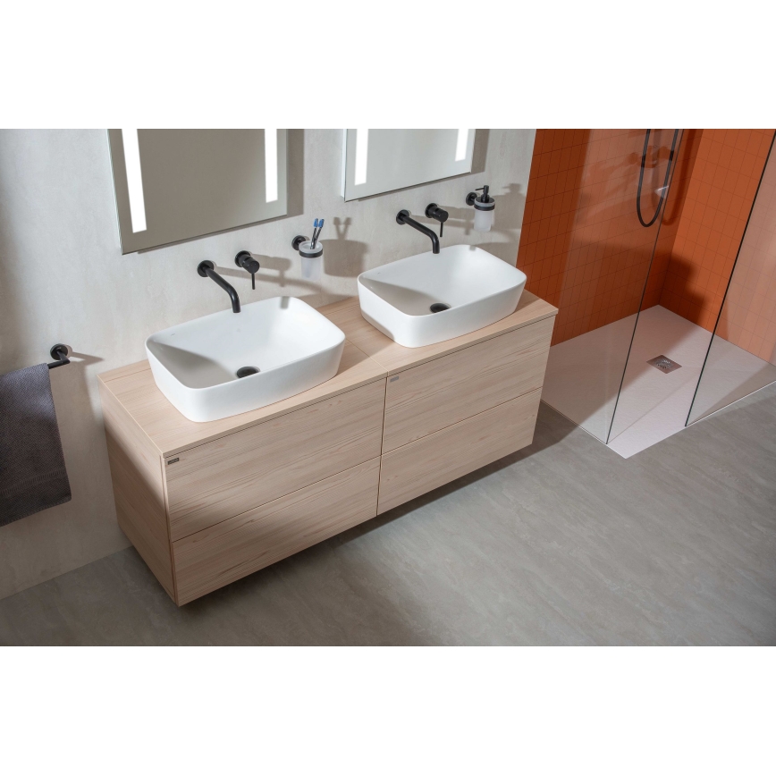 JIKA H8183820001041 - Umivaonik za postavljanje na ploču LYRA 55x40 cm keramika/bela