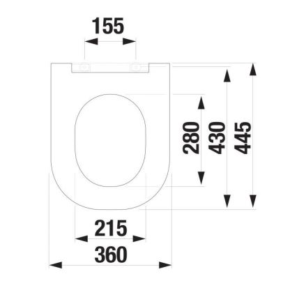JIKA H8917167160631 - WC daska SoftClose MIO duroplast/mat crna