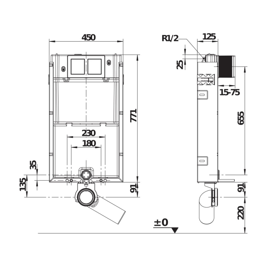JIKA H8956510000001 - Podžbukni modul za viseću WC školjku