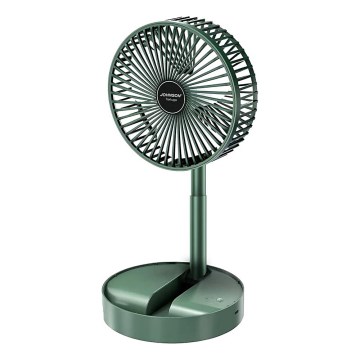 JOHNSON - Punjivi stoni ventilator TORTUGA 5W/3,7V 1200 mAh prečnik 16,5 cm zeleni