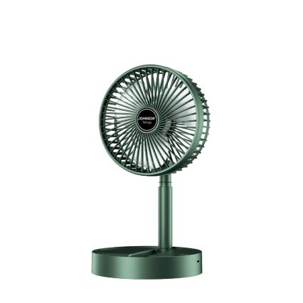 JOHNSON - Punjivi stoni ventilator TORTUGA 5W/3,7V 1200 mAh prečnik 16,5 cm zeleni