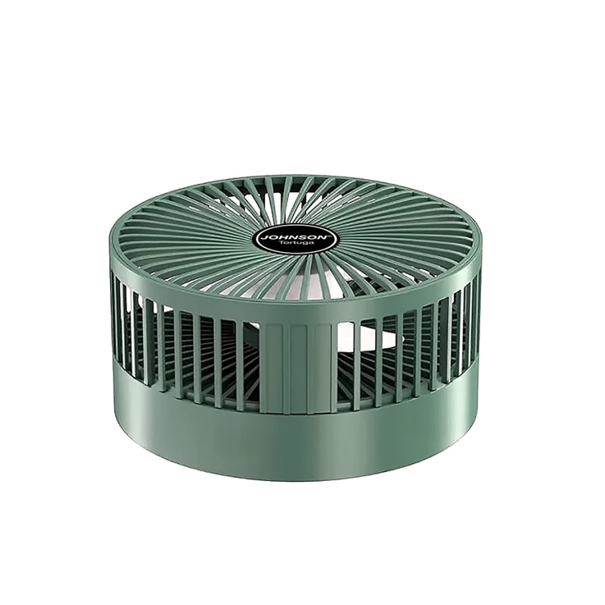 JOHNSON - Punjivi stoni ventilator TORTUGA 5W/3,7V 1200 mAh prečnik 16,5 cm zeleni