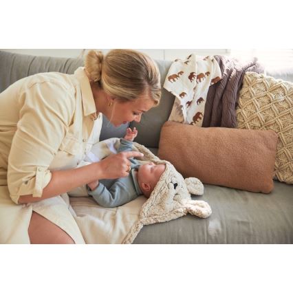 Jollein - Zavinovača od flisa Zečić 100x105 cm Nougat