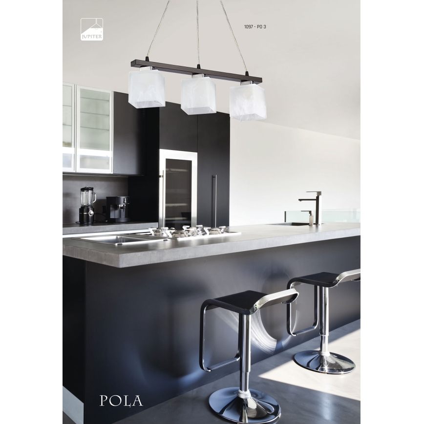 Jupiter 1097 - PO 3 - Luster POLA 3xE27/60W/230V wenge