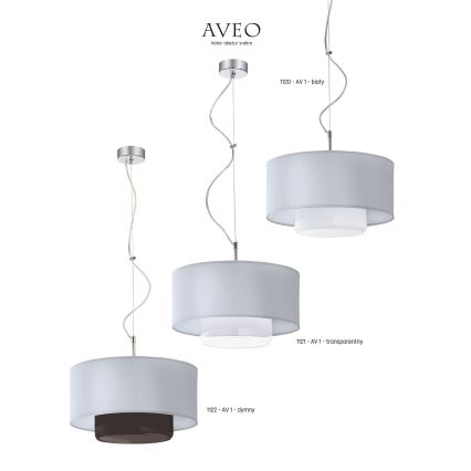 Jupiter - 1122 - Viseće svetlo AVEO 1xE27/80W/230V