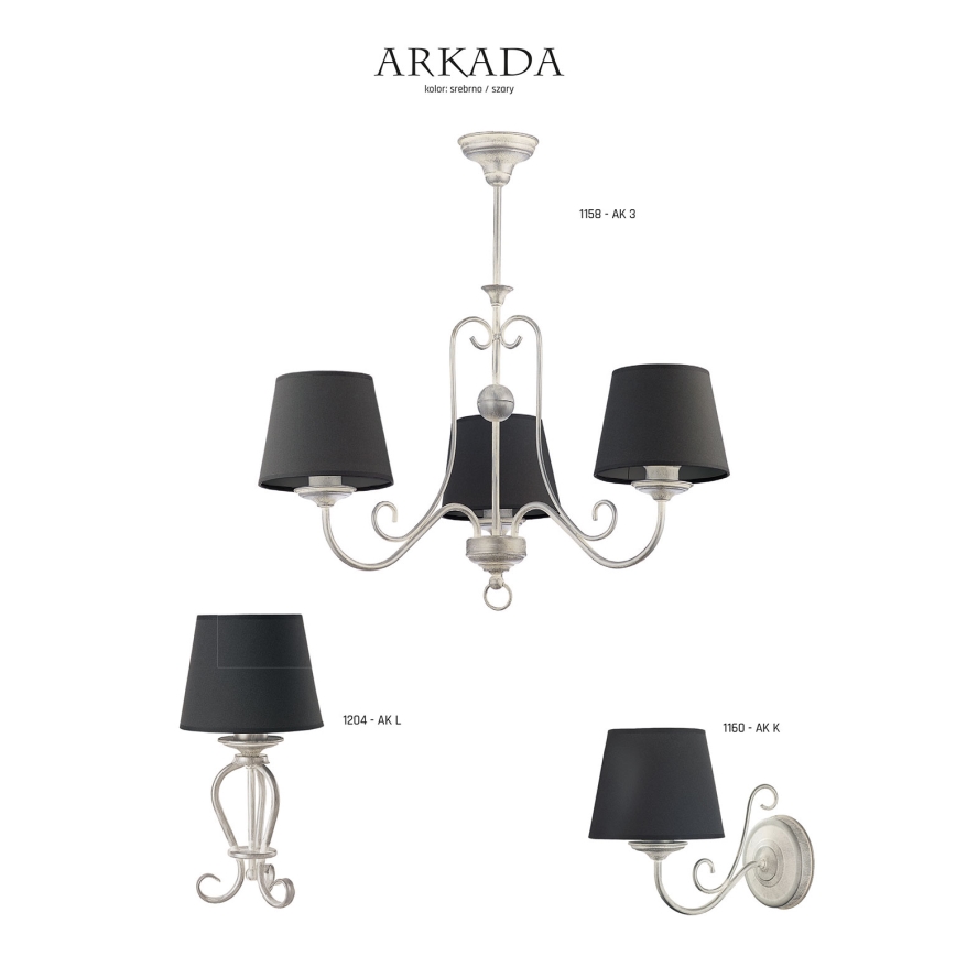 Jupiter 1159 - AK5 - Viseće svetlo ARKADA 5xE27/60W/230V