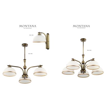 Jupiter 1164 - Viseće svetilo MONTANA 5xE27/60W/230V