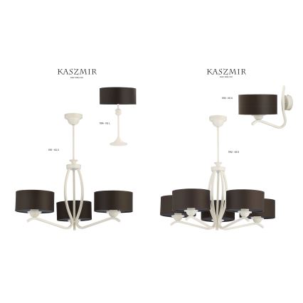 Jupiter 1191 - KS 3 - Viseći luster KASZMIR 3xE27/60W/230V