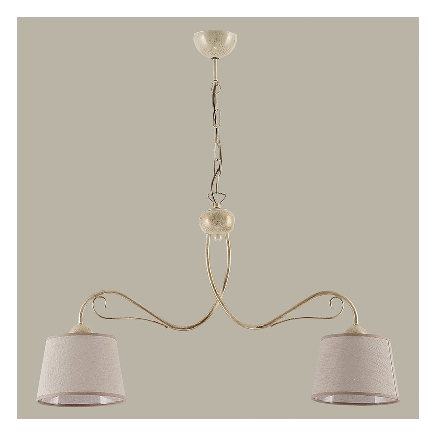 Jupiter 1352 - KM 2 E - Luster na lancu KAMELIA 2xE27/60W/230V