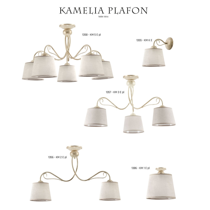 Jupiter 1357 - KM 3 PE - Plafonjera KAMELIA 3xE27/60W/230V
