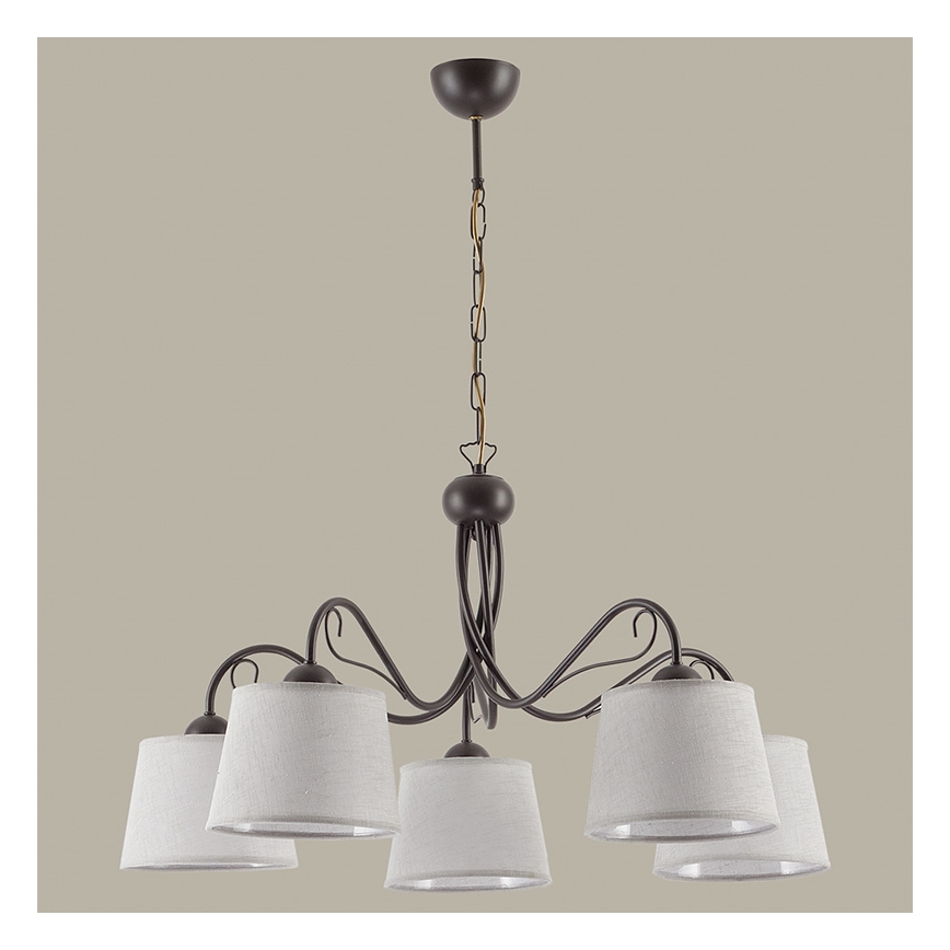 Jupiter 1362 - KM 5 V - Luster na lancu KAMELIA 5xE27/60W/230V