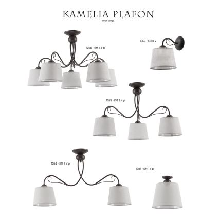 Jupiter 1363 - KM K V - Zidna svetiljka KAMELIA 1xE27/60W/230V