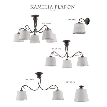 Jupiter 1365 - KM 3 PV - Plafonsko svetlo KAMELIA 3xE27/60W/230V