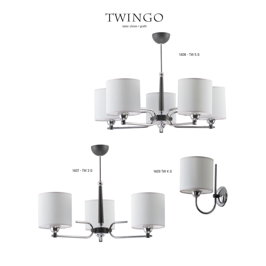 Jupiter 1407 - TW 3 G - Luster na šipci TWINGO 3xE27/60W/230V