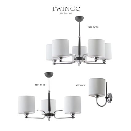 Jupiter 1409 - TW K G - Zidno svetlo TWINGO 1xE27/60W/230V