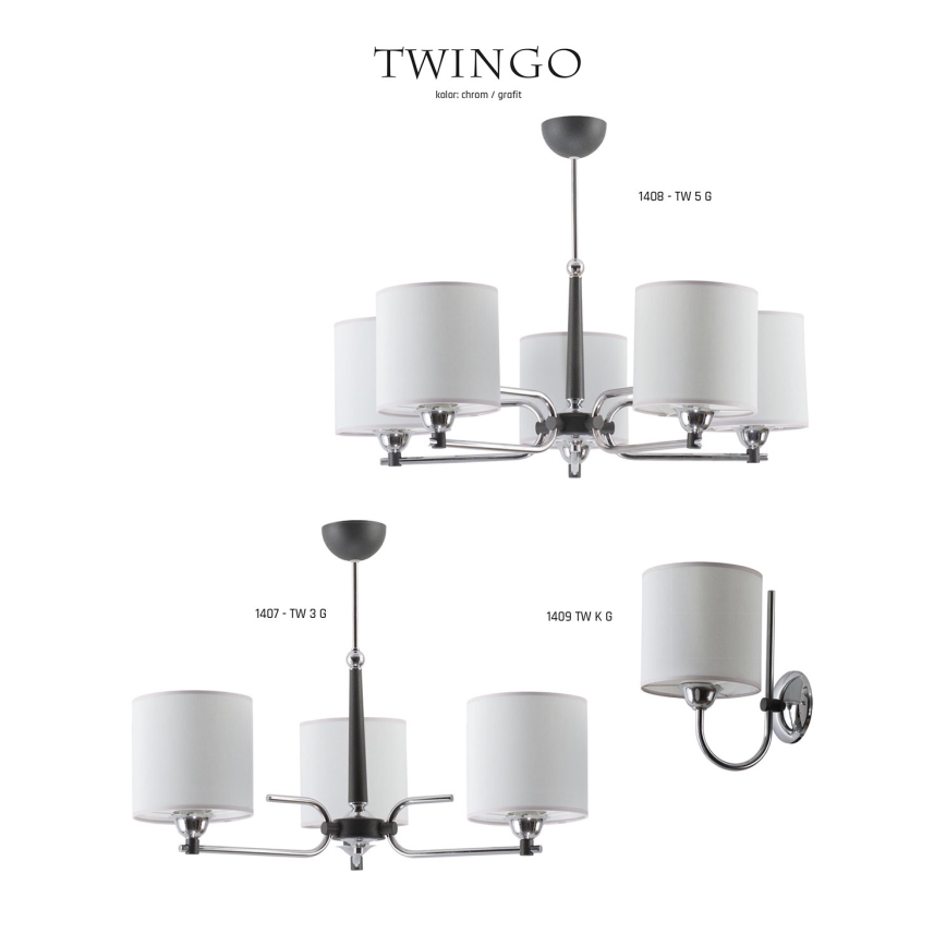 Jupiter 1409 - TW K G - Zidno svetlo TWINGO 1xE27/60W/230V